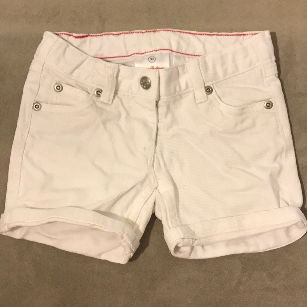 Hanna Andersson girls denim white shorts